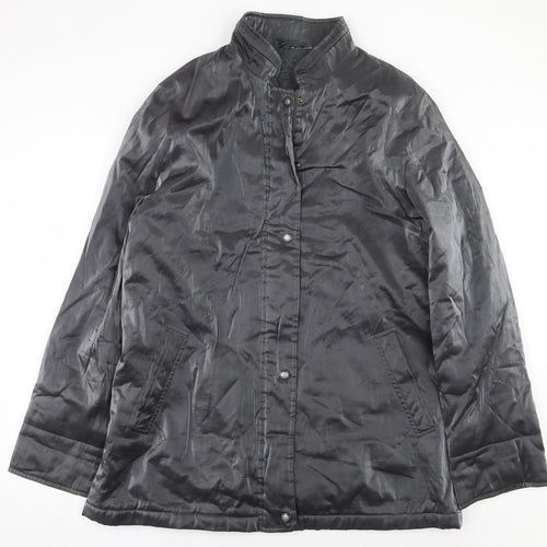 Bonmarché Womens Grey Rain Coat Coat Size M Zip