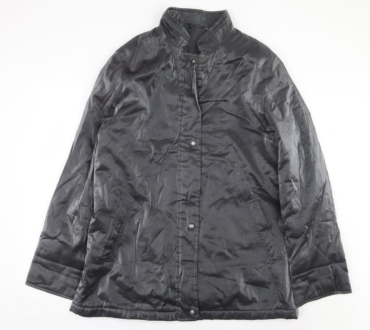 Bonmarché Womens Grey Rain Coat Coat Size M Zip