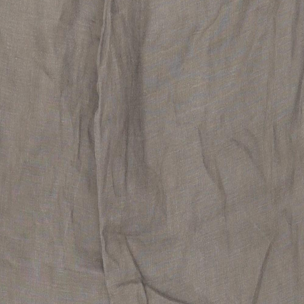 NEXT Mens Green Linen Trousers Size 30 in L28 in Regular Zip