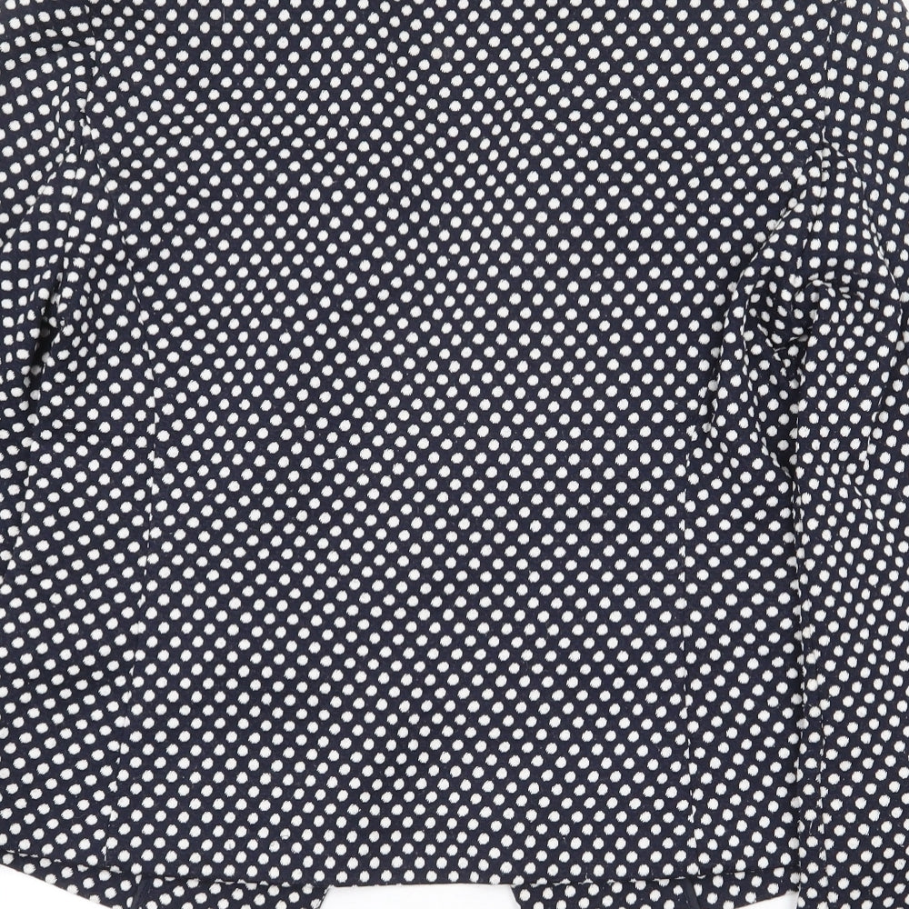 Marks and Spencer Womens Blue Polka Dot Jacket Blazer Size 10