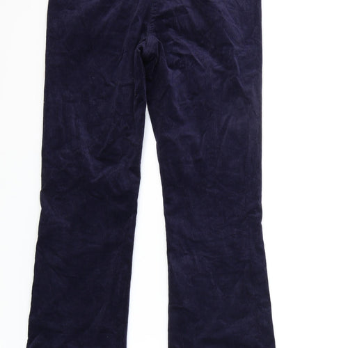 AIDA ZAK Womens Blue Cotton Bootcut Jeans Size 10 L33 in Regular Zip