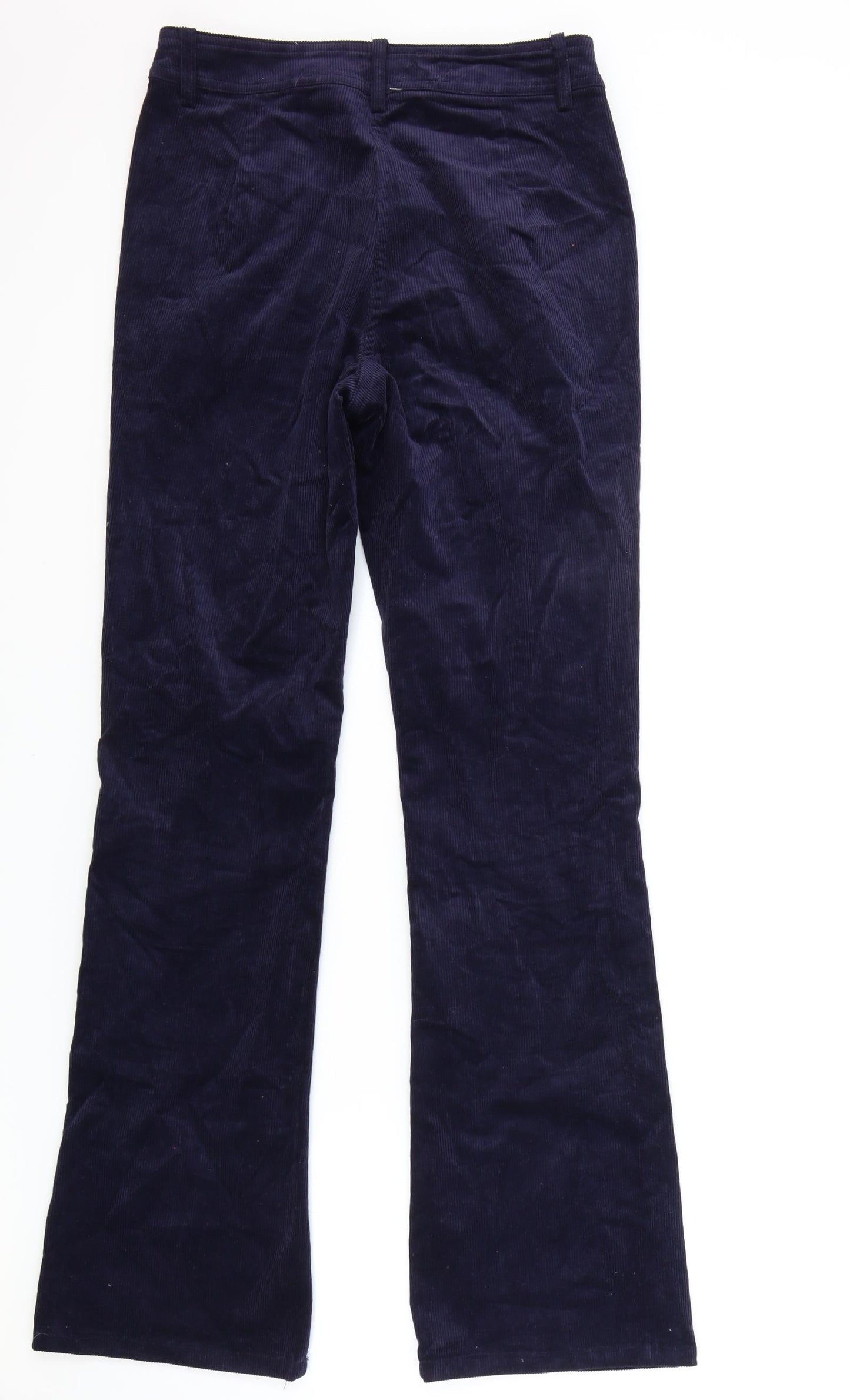 AIDA ZAK Womens Blue Cotton Bootcut Jeans Size 10 L33 in Regular Zip
