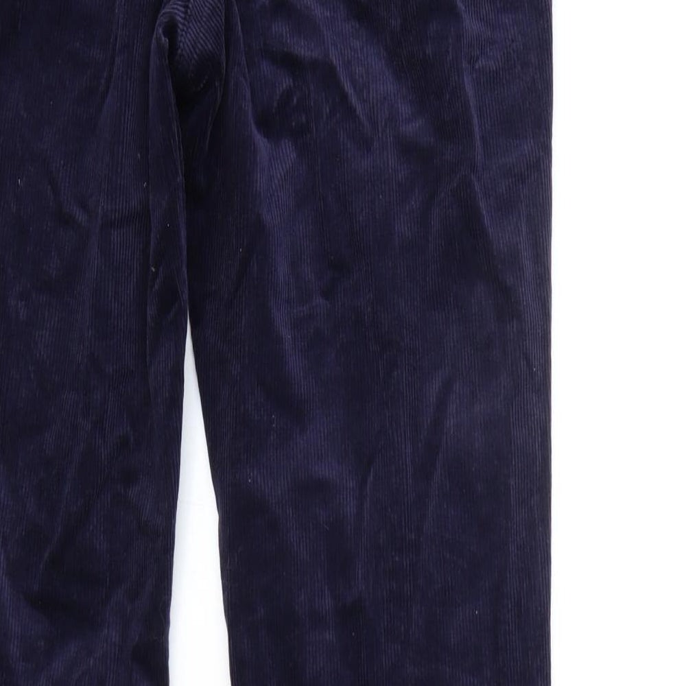 AIDA ZAK Womens Blue Cotton Bootcut Jeans Size 10 L33 in Regular Zip