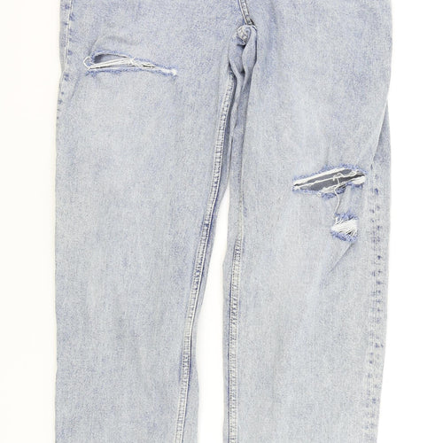 H&M Mens Blue Cotton Straight Jeans Size 29 in L30 in Regular Button