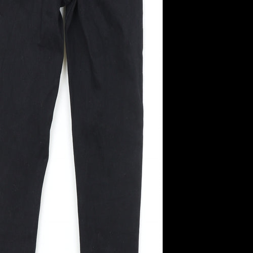 Topshop Womens Black Cotton Skinny Jeans Size 26 in L30 in Regular Zip