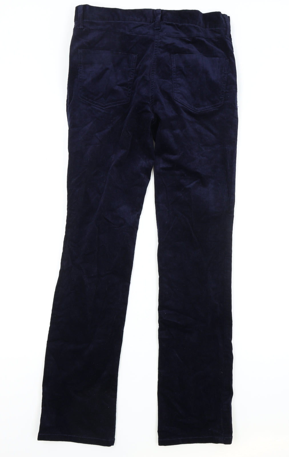 Marks and Spencer Womens Blue Cotton Straight Jeans Size 8 L31 in Regular Zip