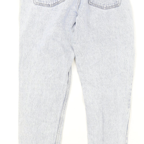 Primark Womens Blue Cotton Tapered Jeans Size 10 L28 in Regular Zip