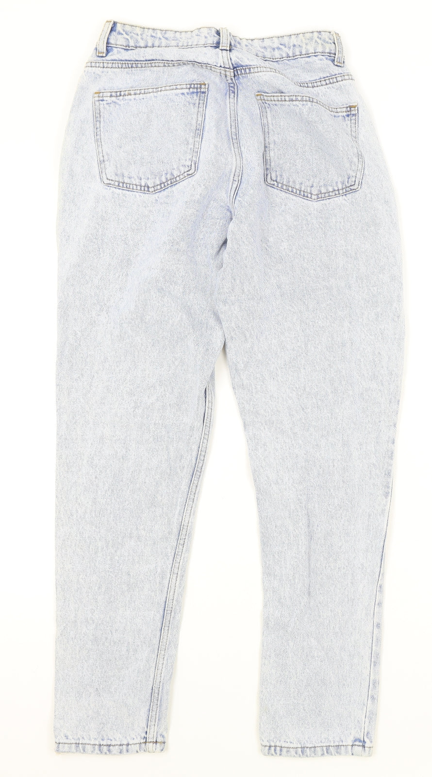 Primark Womens Blue Cotton Tapered Jeans Size 10 L28 in Regular Zip