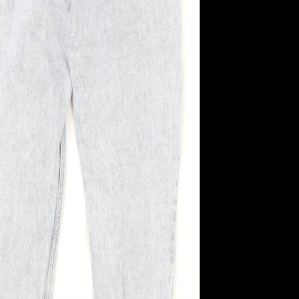 Primark Womens Blue Cotton Tapered Jeans Size 10 L28 in Regular Zip
