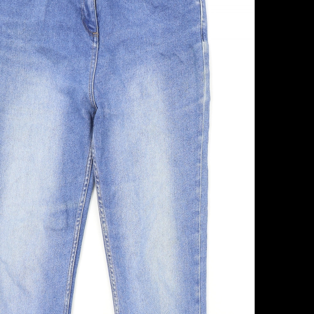 Papaya Womens Blue Cotton Bootcut Jeans Size 12 L26 in Regular Zip
