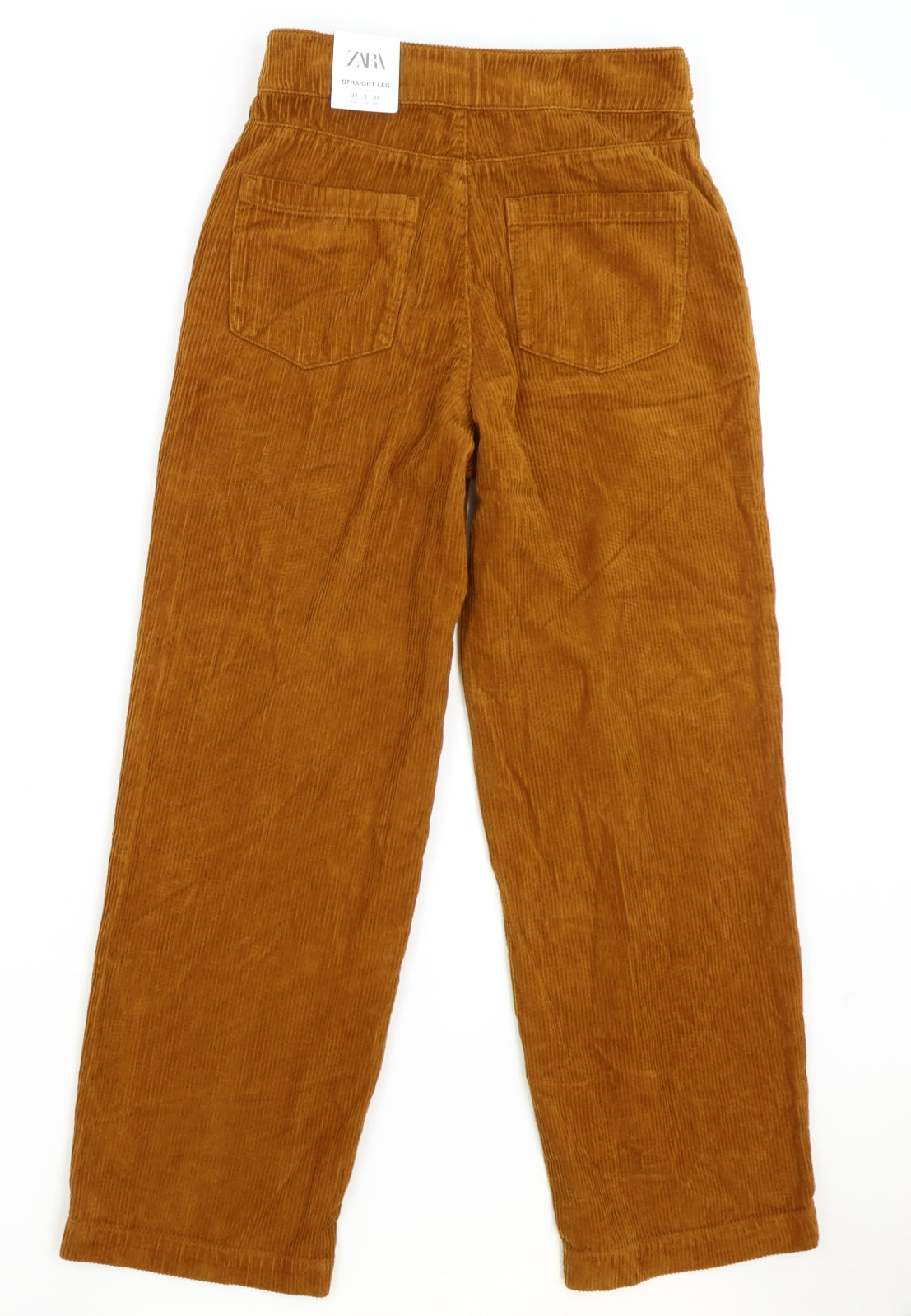 Zara Womens Brown Cotton Flared Jeans Size 6 L26 in Regular Zip