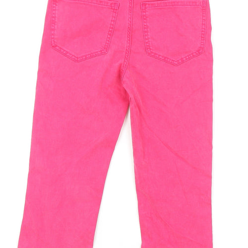 Marks and Spencer Womens Pink Cotton Skinny Jeans Size 6 L21 in Regular Zip