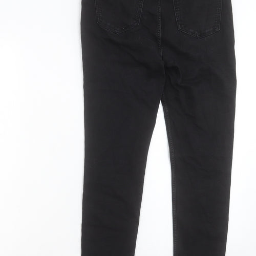 Marks and Spencer Womens Black Cotton Skinny Jeans Size 30 in L27 in Regular Button