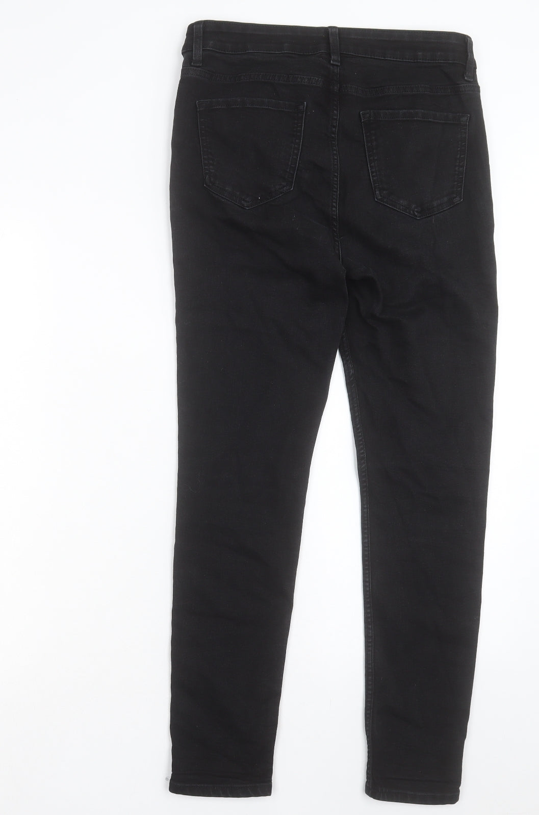 Marks and Spencer Womens Black Cotton Skinny Jeans Size 30 in L27 in Regular Button