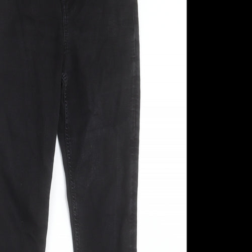 Marks and Spencer Womens Black Cotton Skinny Jeans Size 30 in L27 in Regular Button