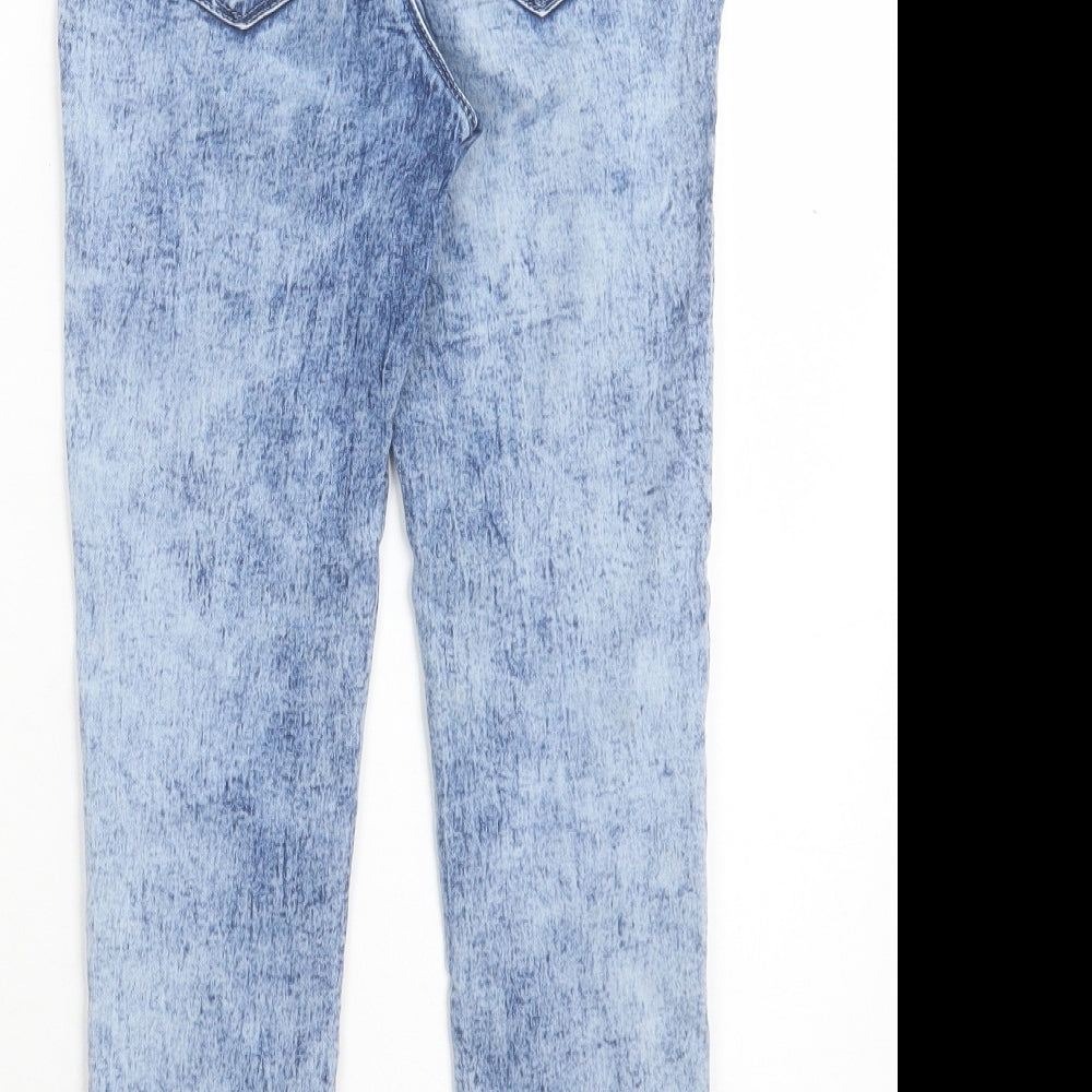 George Girls Blue Cotton Jegging Trousers Size 8-9 Years Regular Pullover
