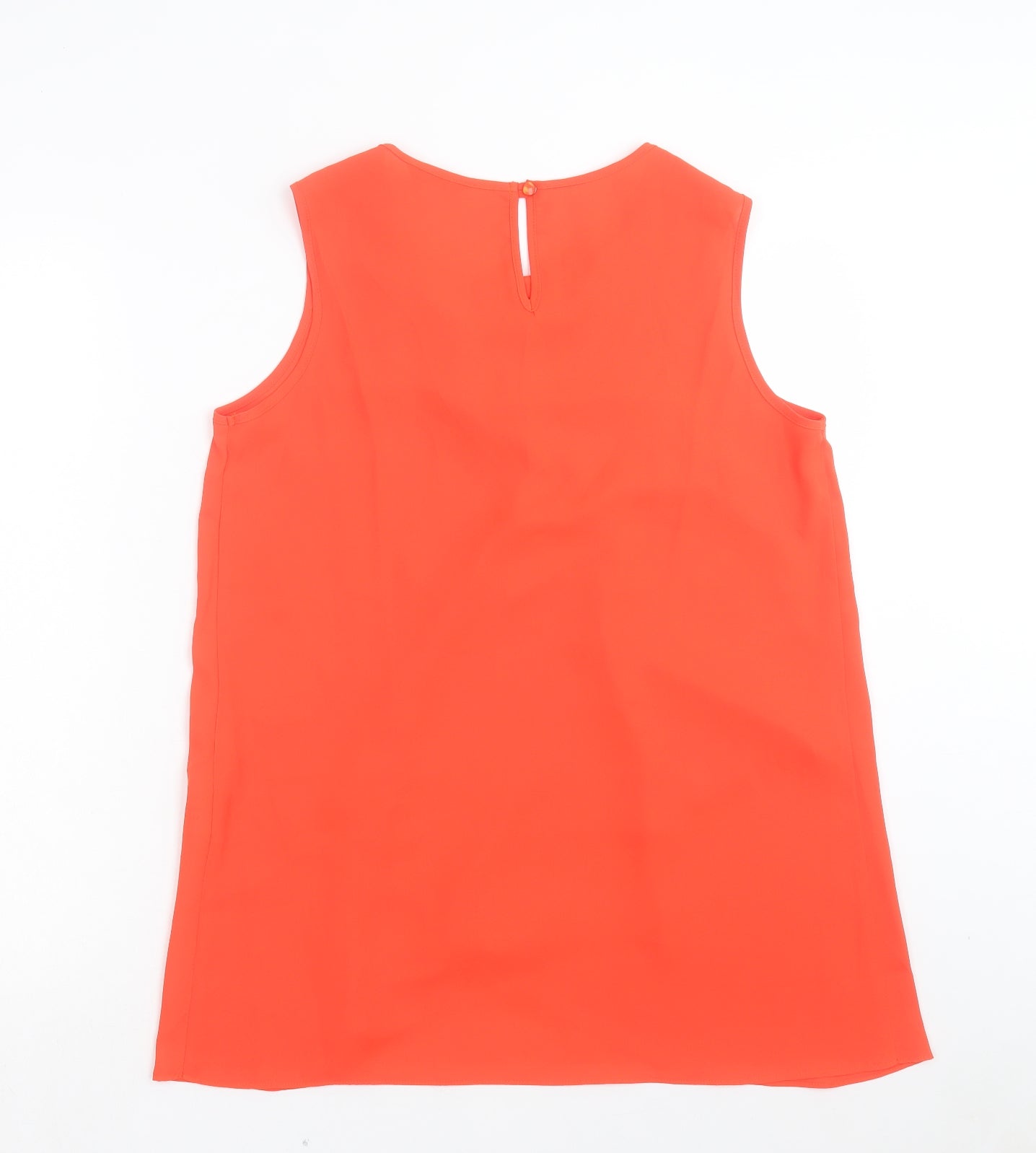 Roman Womens Orange Polyester Basic Tank Size 12 Scoop Neck
