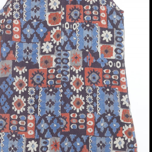 Nomads Womens Multicoloured Geometric Polyester A-Line Size 10 Scoop Neck Pullover