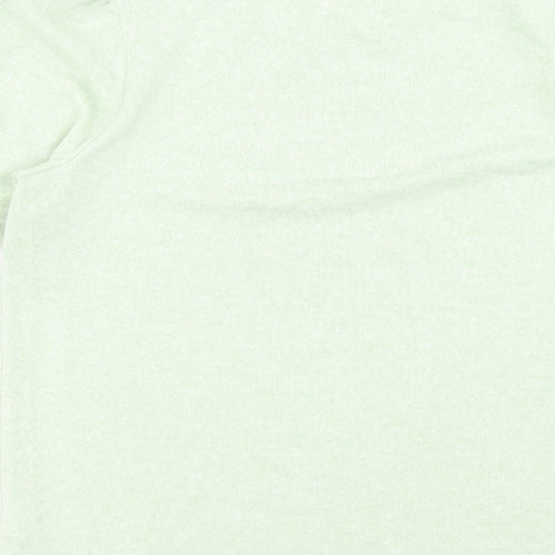 M&Co Womens Green Polyester Basic T-Shirt Size 14 Crew Neck - Balloon Sleeve