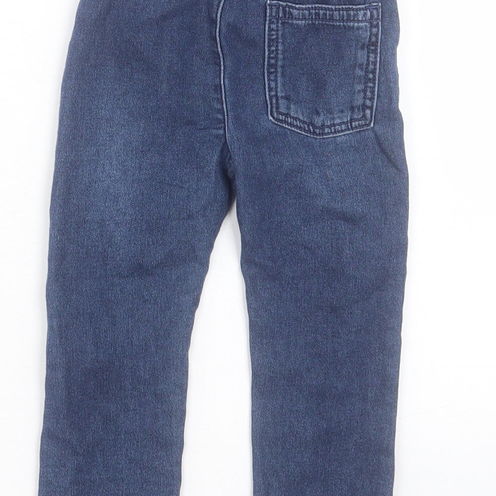 Nutmeg Boys Blue Cotton Capri Jeans Size 12-18 Months Drawstring