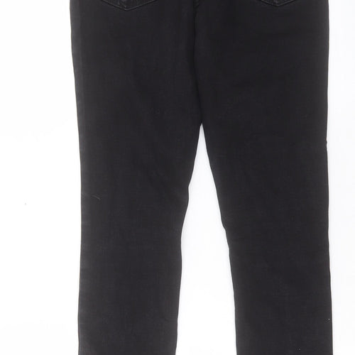 NEXT Womens Black Cotton Skinny Jeans Size 10 L29 in Regular Button