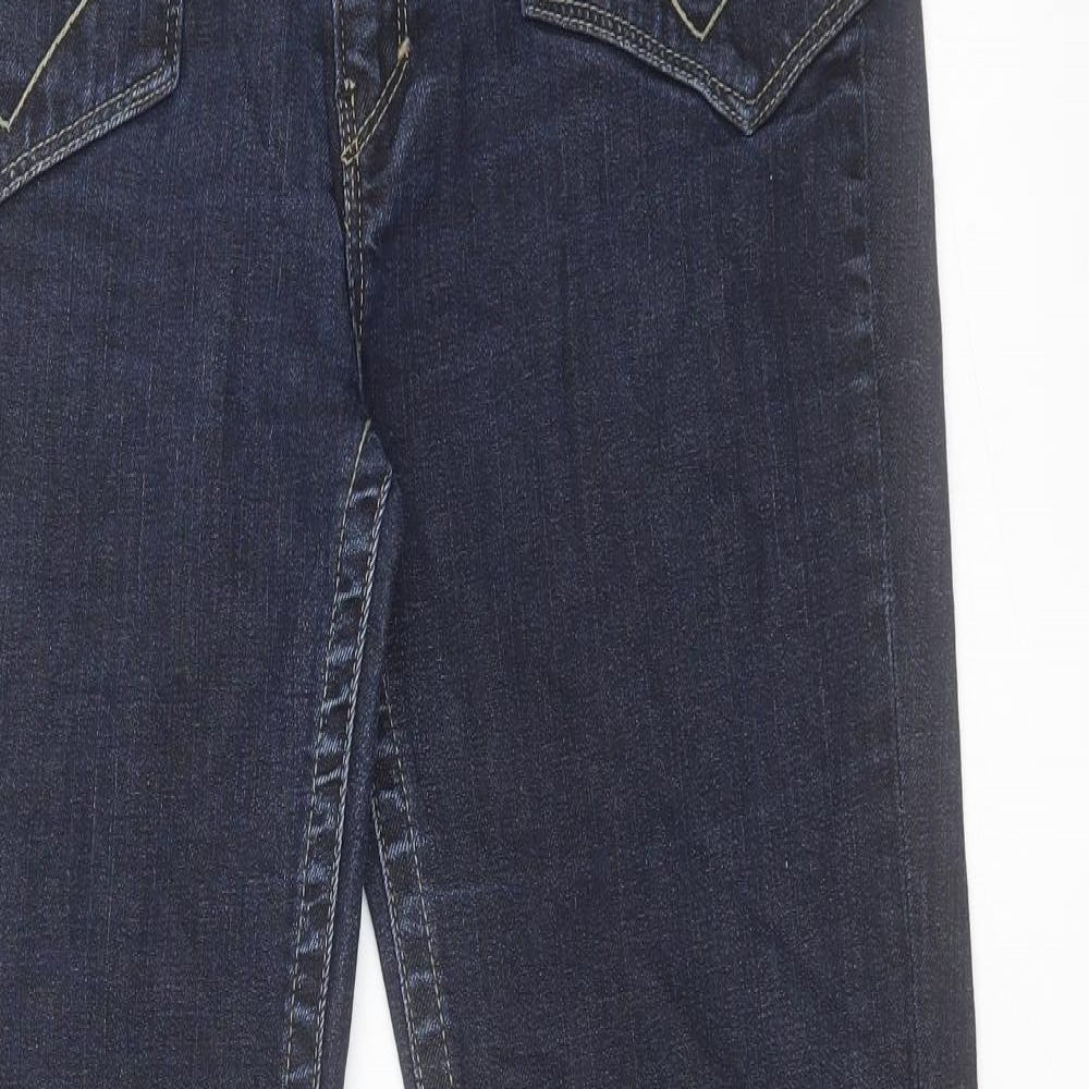 Firetrap Mens Blue Cotton Bootcut Jeans Size 34 in L34 in Regular Button - Long Leg