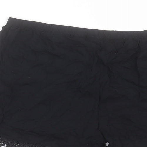 ESMARA Womens Black Viscose Bermuda Shorts Size 14 L3 in Regular Pull On