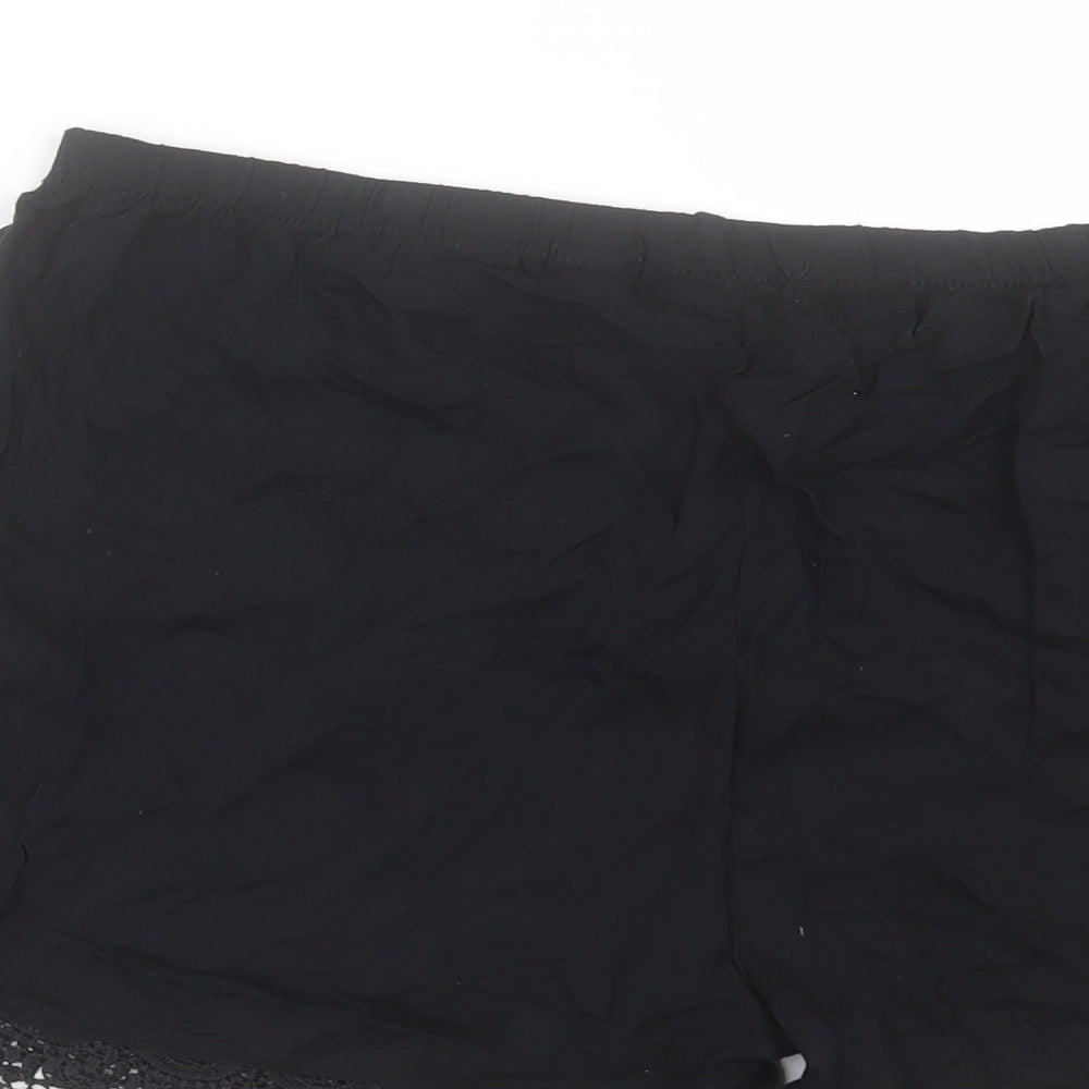 ESMARA Womens Black Viscose Bermuda Shorts Size 14 L3 in Regular Pull On