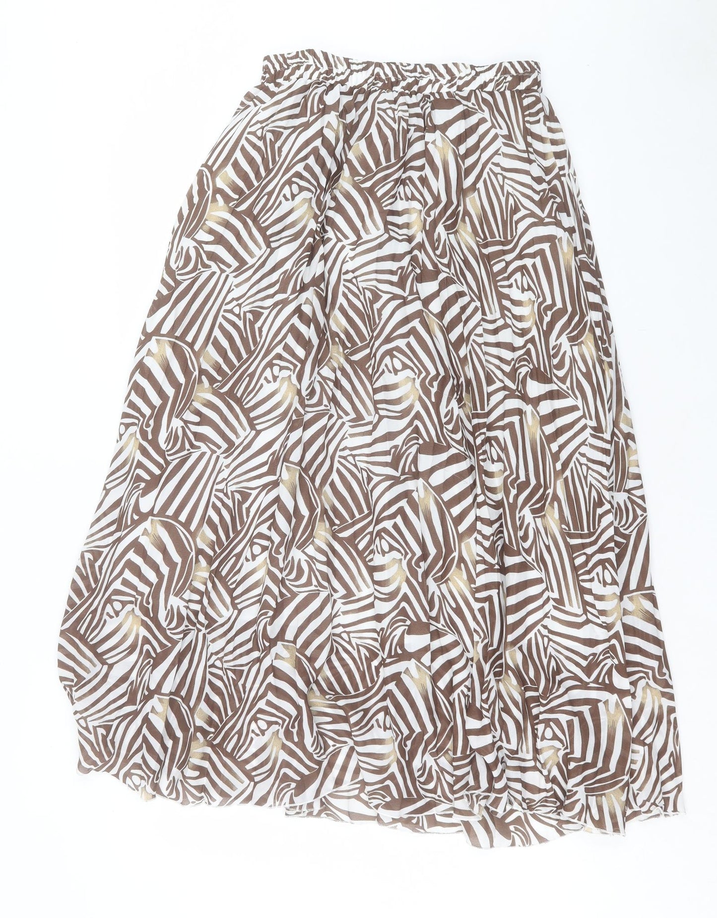 bpc Womens Brown Geometric Polyester A-Line Skirt Size 10
