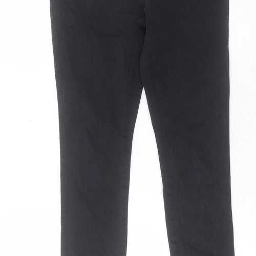 NEXT Womens Black Cotton Skinny Jeans Size 28 in L27 in Regular Button