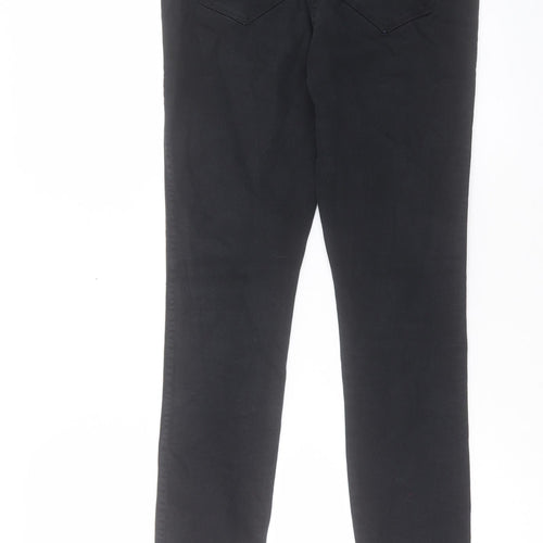 NEXT Womens Black Cotton Skinny Jeans Size 28 in L27 in Regular Button