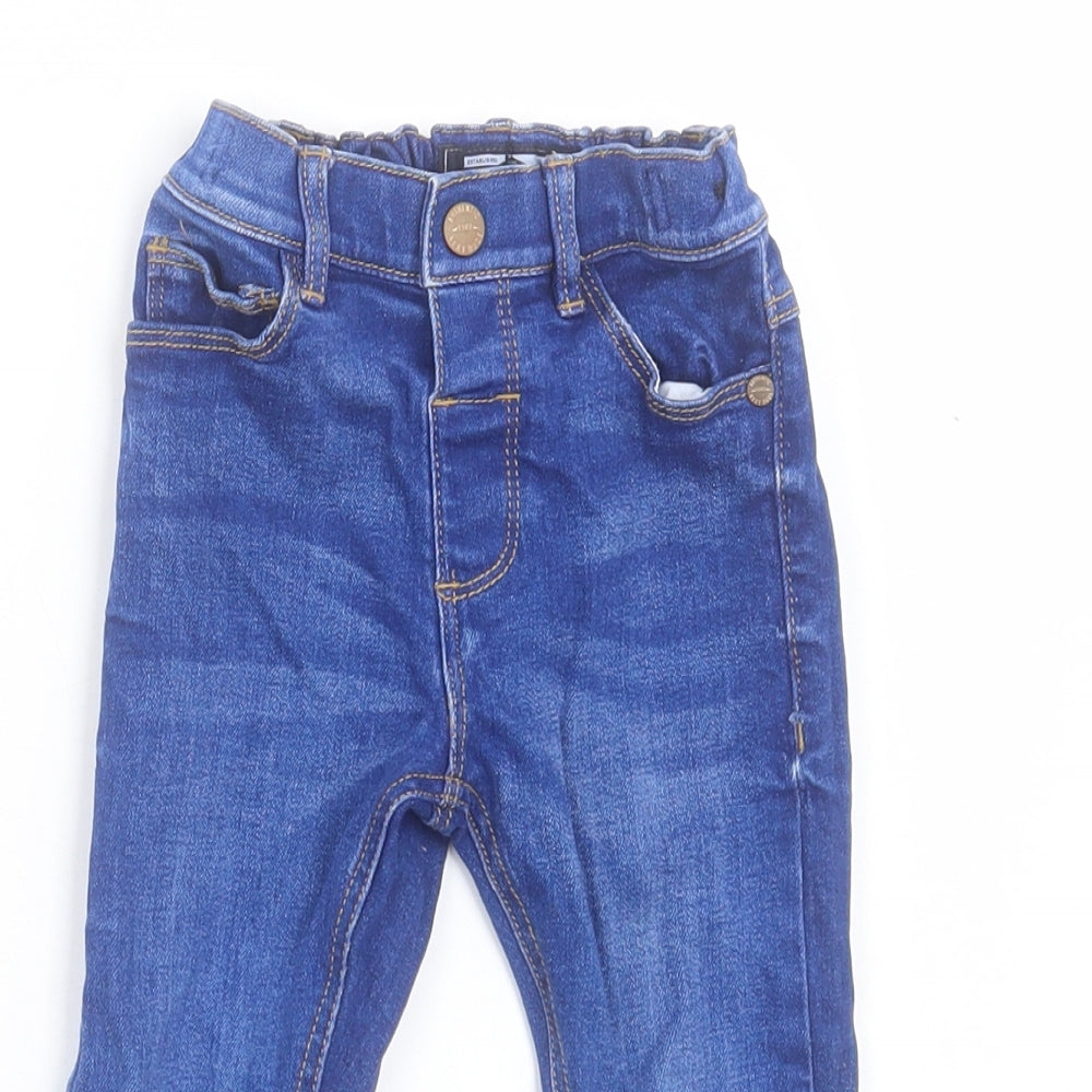 NEXT Boys Blue Cotton Capri Jeans Size 12-18 Months Button