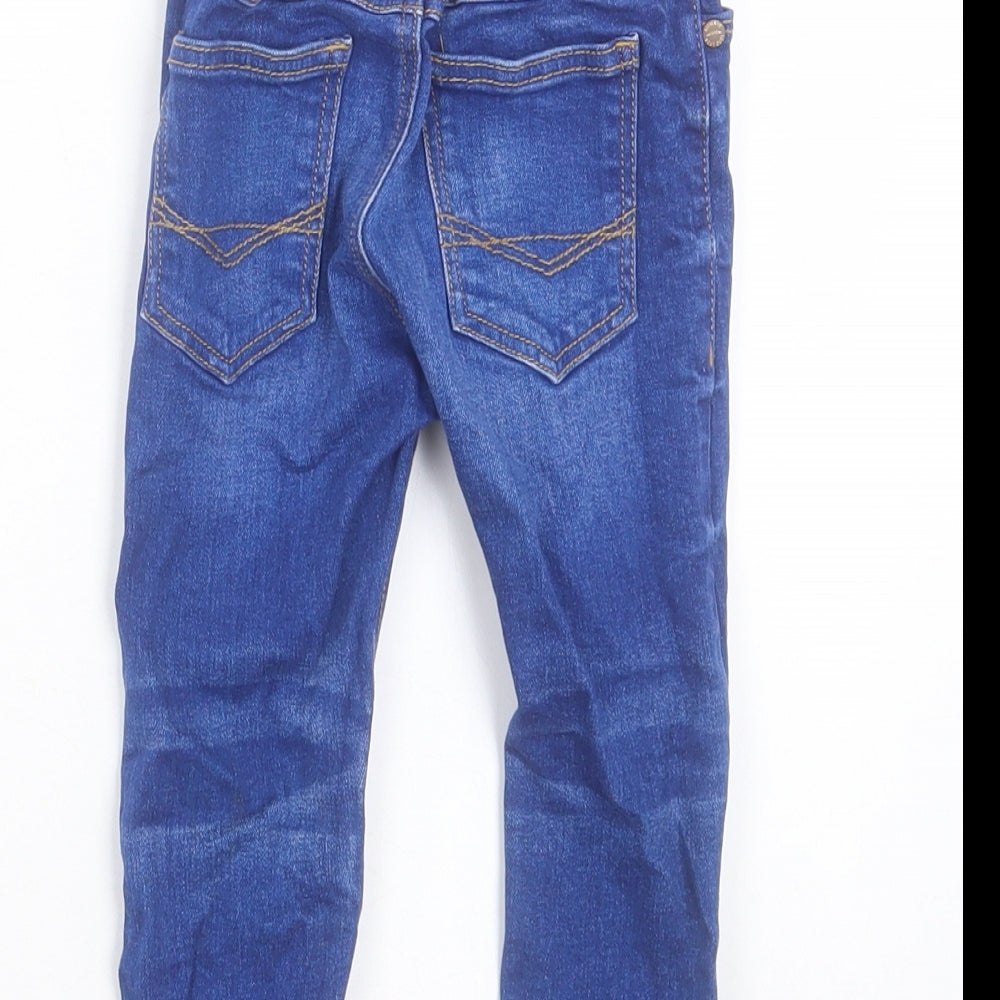 NEXT Boys Blue Cotton Capri Jeans Size 12-18 Months Button