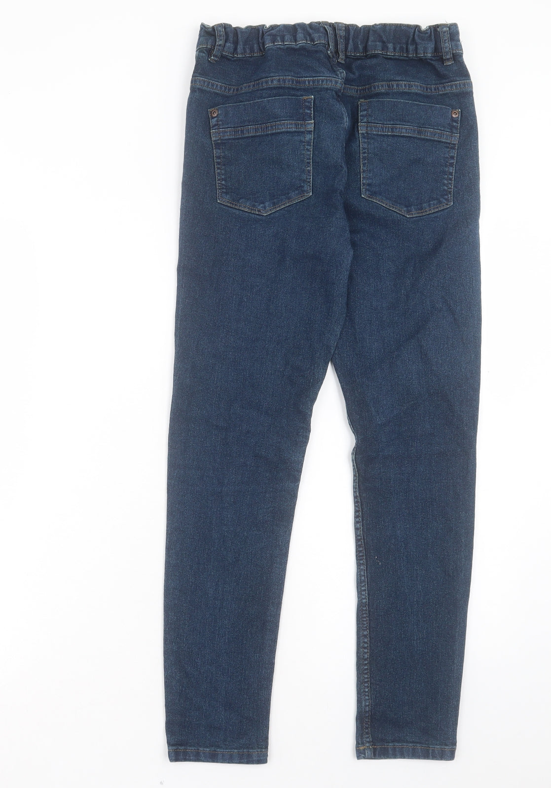 F&F Boys Blue Cotton Skinny Jeans Size 12-13 Years Regular Button
