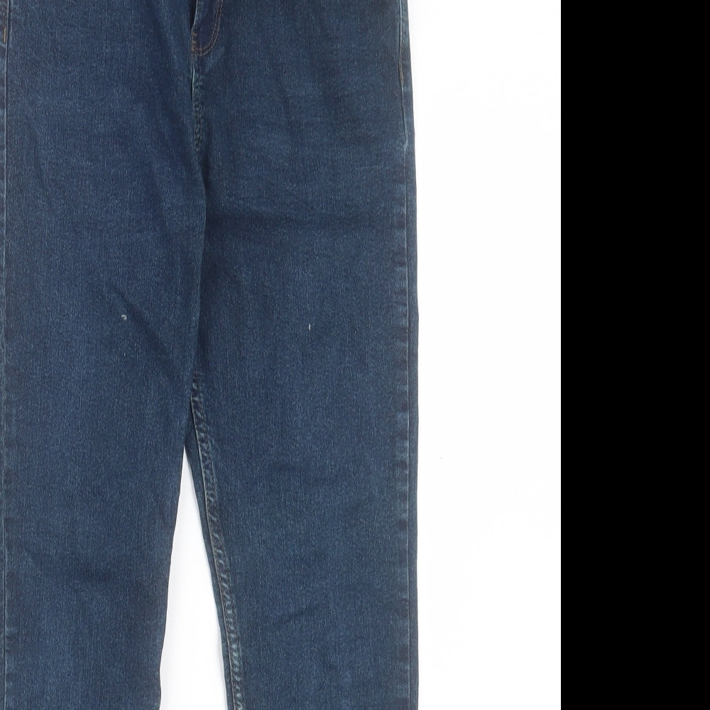 F&F Boys Blue Cotton Skinny Jeans Size 12-13 Years Regular Button