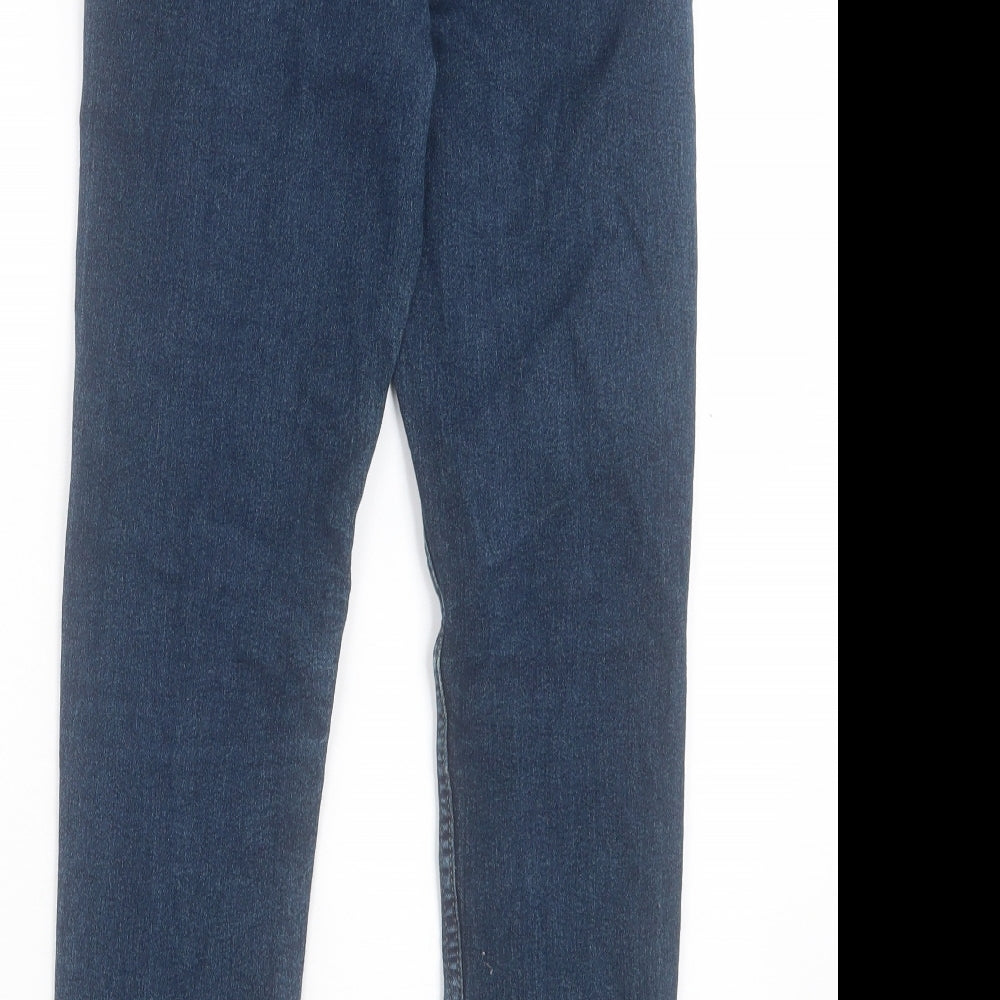 F&F Boys Blue Cotton Skinny Jeans Size 12-13 Years Regular Button