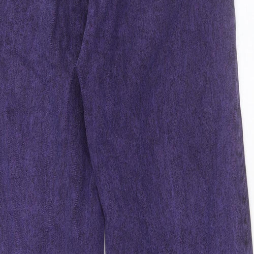 H&M Womens Purple Cotton Straight Jeans Size 32 in L28 in Regular Button