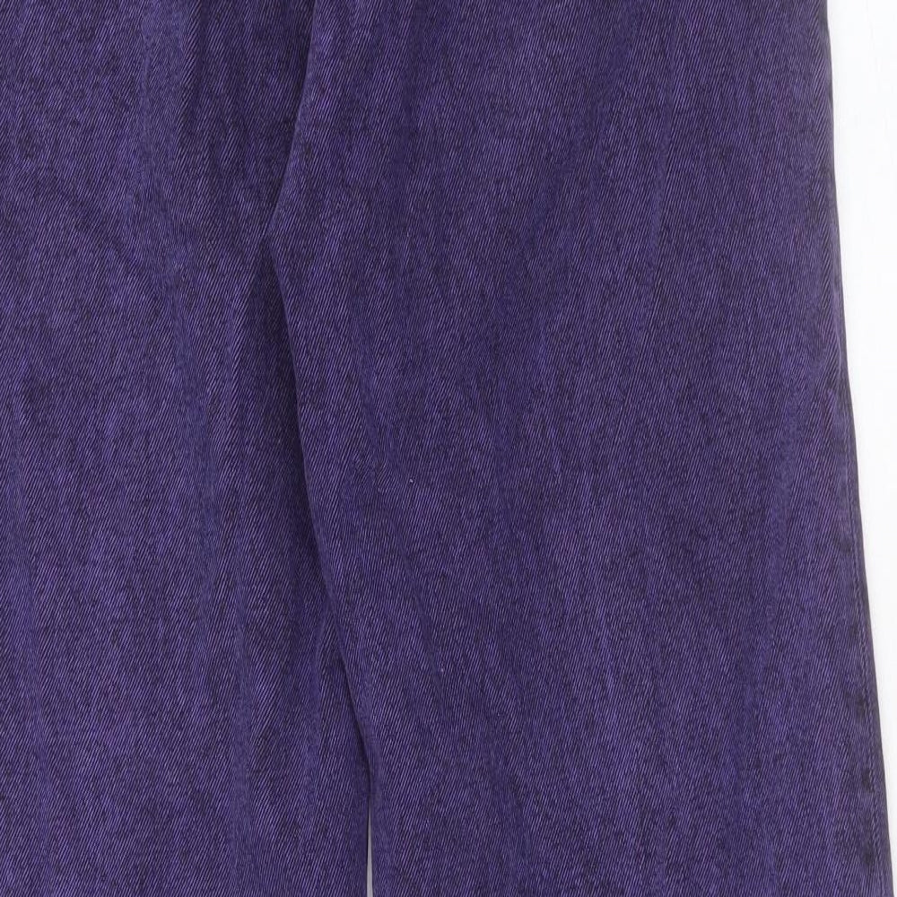 H&M Womens Purple Cotton Straight Jeans Size 32 in L28 in Regular Button