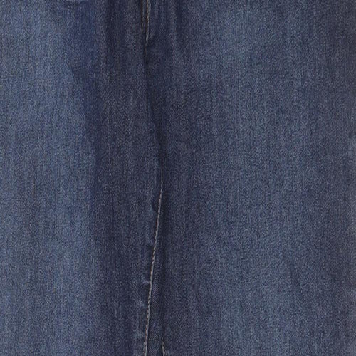 Matalan Womens Blue Cotton Straight Jeans Size 14 L31 in Regular Button