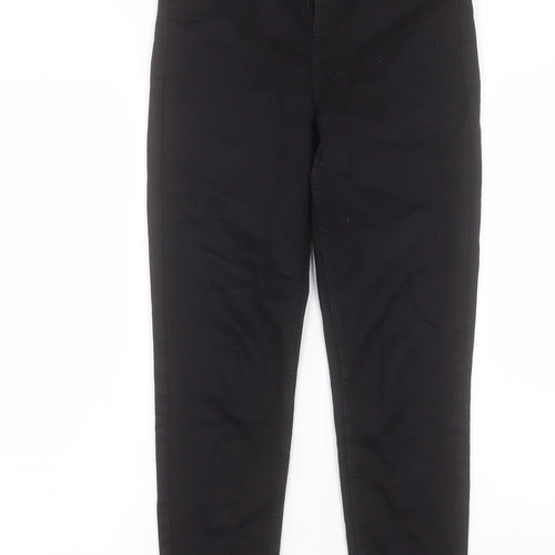 Miss Selfridge Womens Black Cotton Skinny Jeans Size 8 L27 in Regular Button