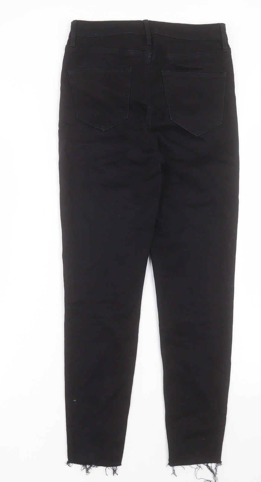 Miss Selfridge Womens Black Cotton Skinny Jeans Size 8 L27 in Regular Button