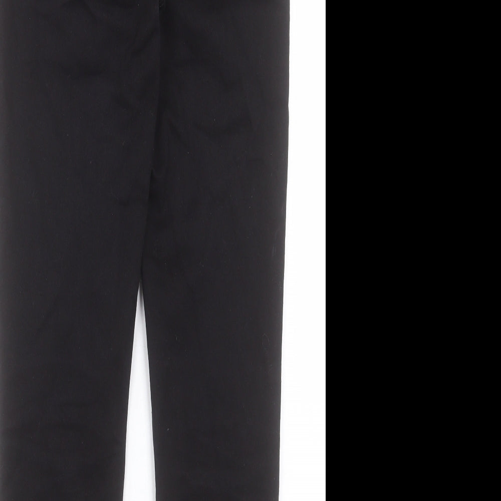 Miss Selfridge Womens Black Cotton Skinny Jeans Size 8 L27 in Regular Button