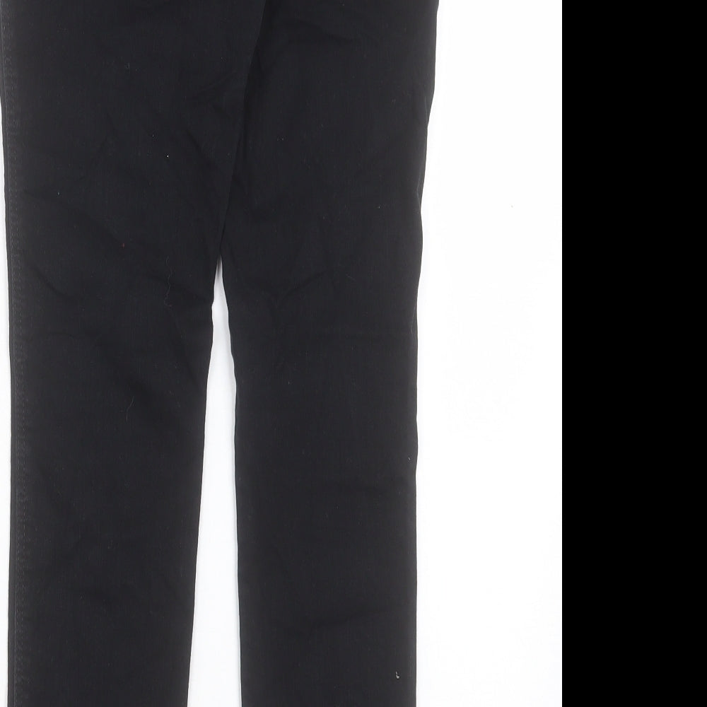 NEXT Womens Black Cotton Skinny Jeans Size 8 L27 in Regular Button