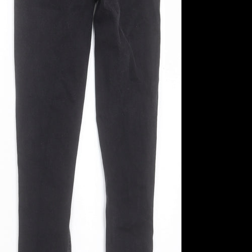 New Look Girls Black Cotton Skinny Jeans Size 13 Years Regular Button