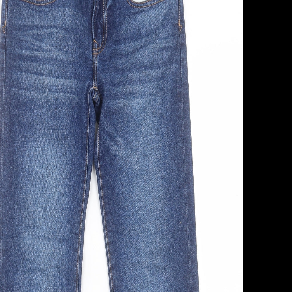 Gap Boys Blue Cotton Straight Jeans Size 12 Years Regular Button