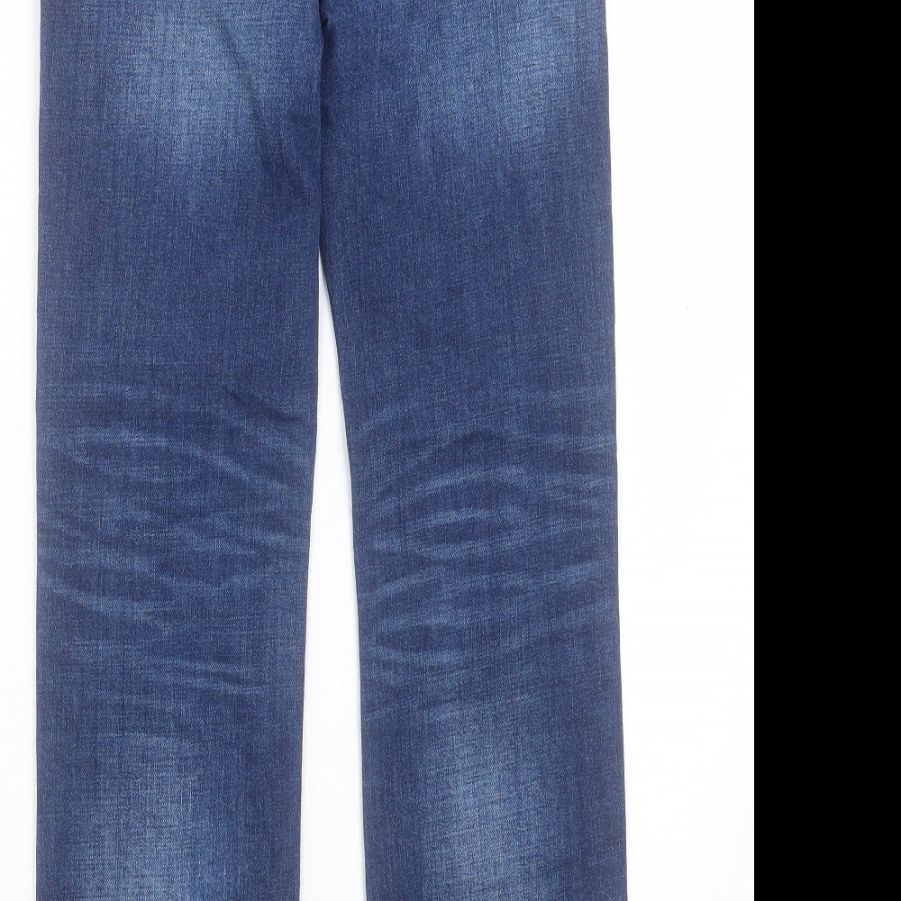 Gap Boys Blue Cotton Straight Jeans Size 12 Years Regular Button