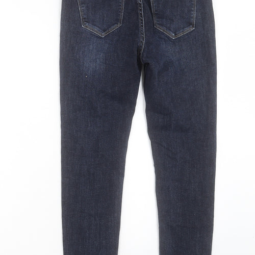 Preworn Womens Blue Cotton Skinny Jeans Size 28 in L26 in Regular Button