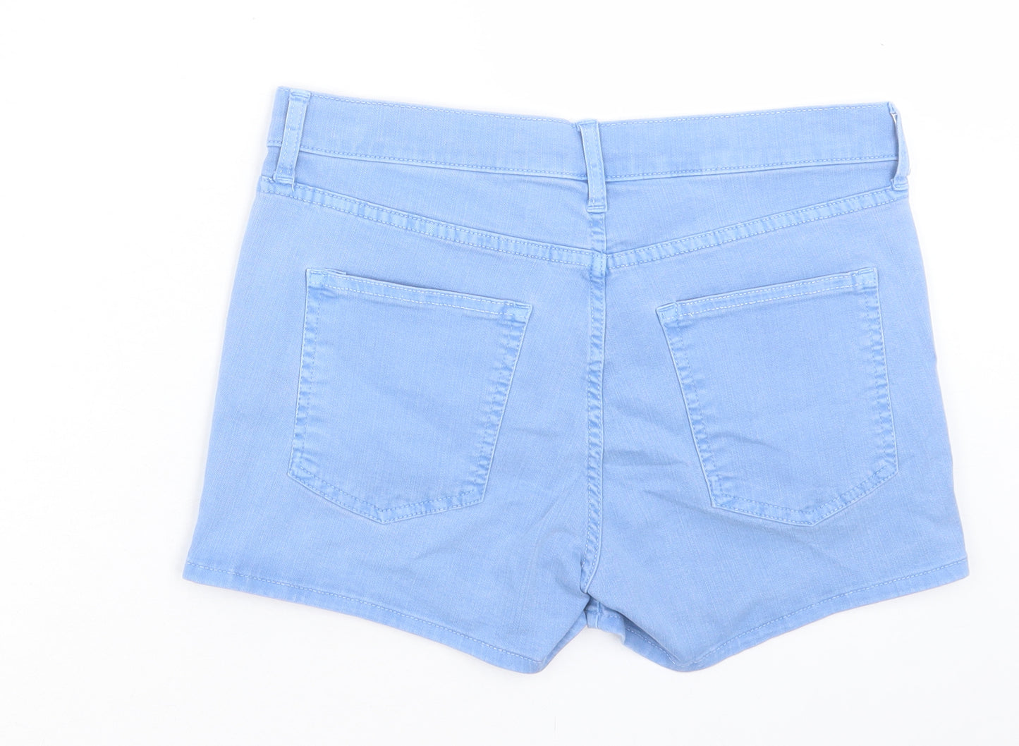 Gap Womens Blue Cotton Boyfriend Shorts Size 26 in L3 in Regular Button