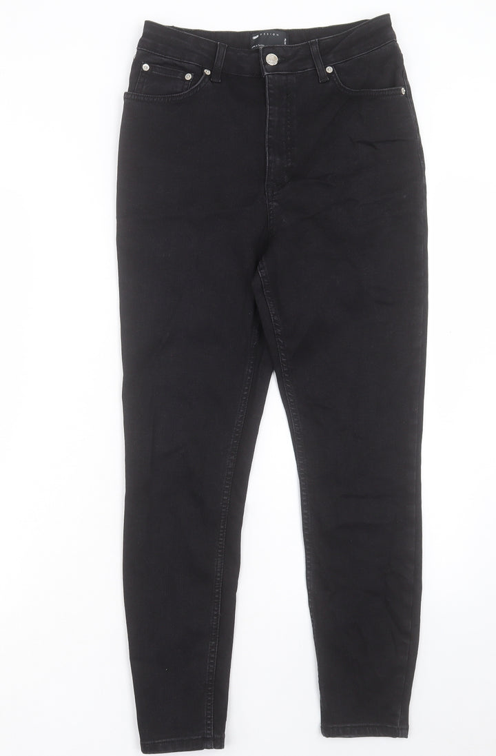 ASOS Womens Black Cotton Skinny Jeans Size 30 in L30 in Regular Button