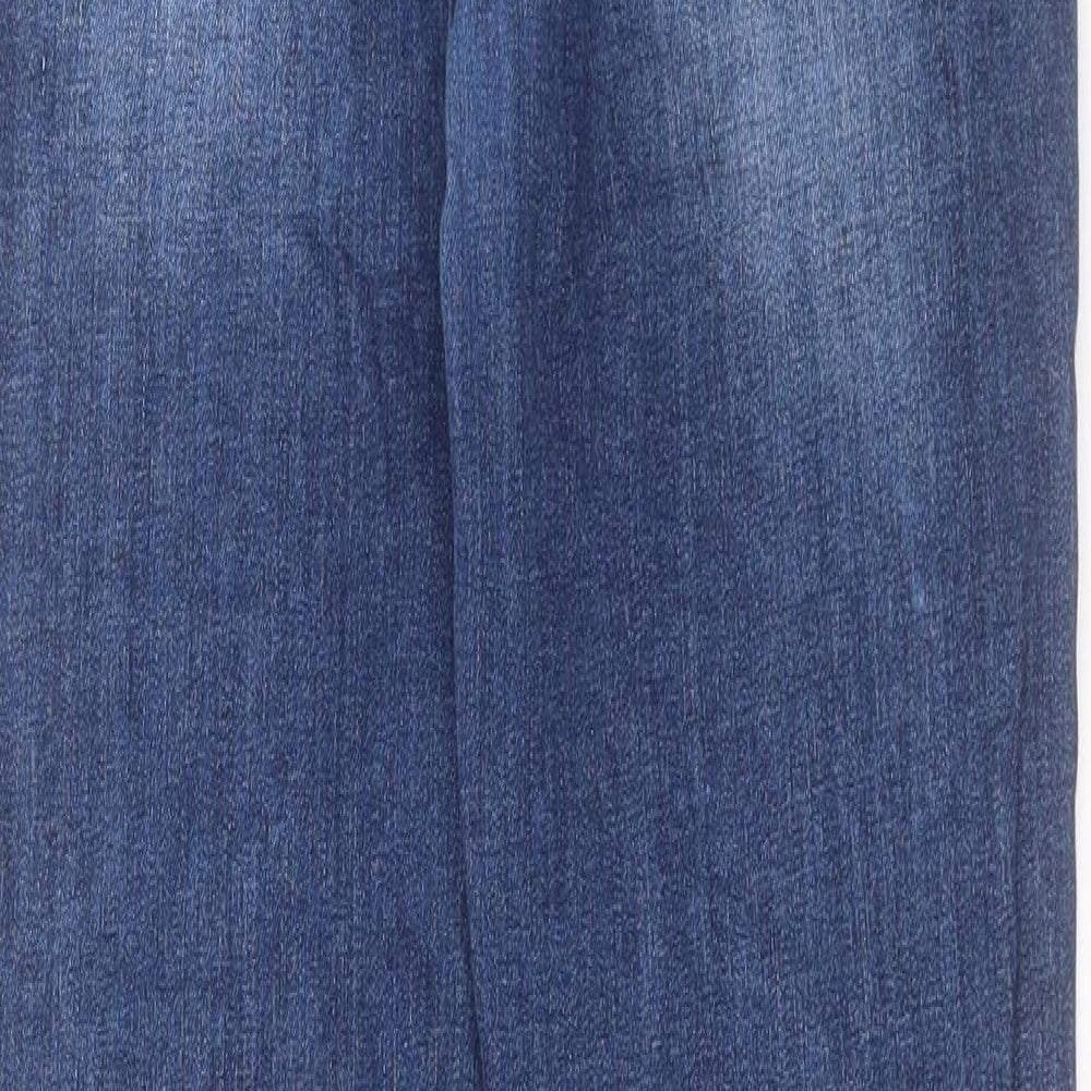 Seraphine Womens Blue Cotton Straight Jeans Size 8 L32 in Regular